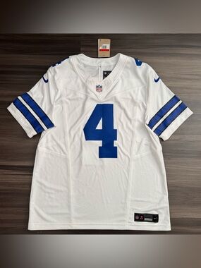 Nike Dallas Cowboys Dak Prescott #4 NFL On Field Game Away Dri Fit Jersey Men L